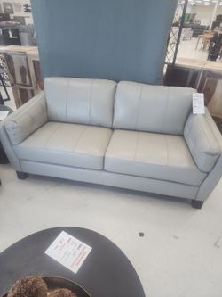 New Top Grain Leather Cream Sofa 