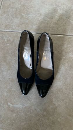 Salvatore Ferragamo Black Patent Leather Pumps