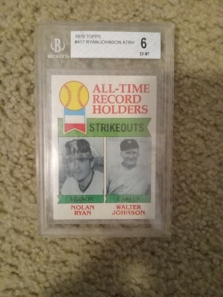1979 Topps Nolan Ryan All Time Record Holders BGS 6