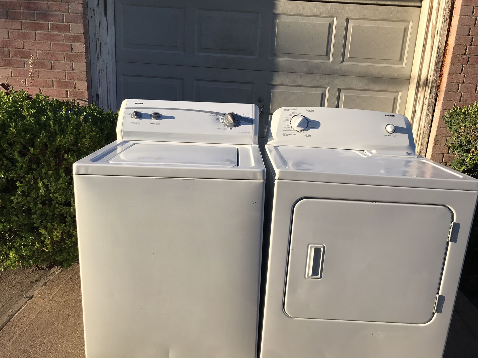 KENMORE WASHER AND DRYER ELECTRIC ADMIRAL ELECTRIC BOTH WORKING GREAT NO ISSUES AT ALL 30 DAYS WARRANTY