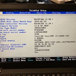 Lenovo T460s 14” Touch Screen i5 2.5GHz 6300U CPU 8GB RAM 256GB SSD