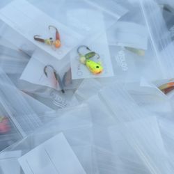 Ice fishing jigs two jigs per bag $.50 Each per bag mixed bag of jigs