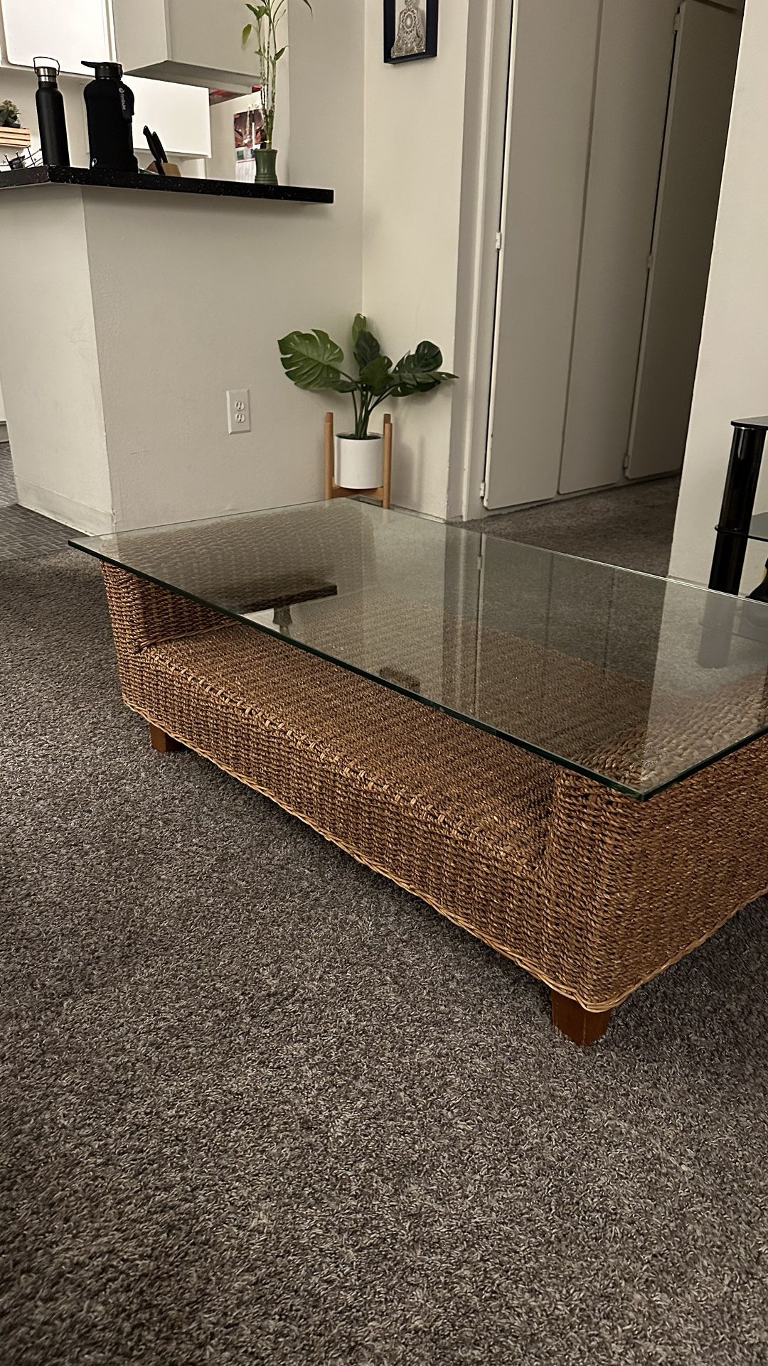 Coffee Table Wood and  Glass