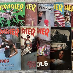 Lot Of 10 Vintage Thrasher Magazines 87-90