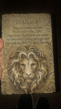 Vintage Lion Head Plaque 