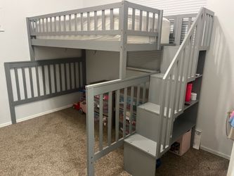 Bunk bed - twin over full - with side storage