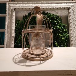 Vintage Bird Cage Table Top Candle Holders