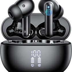 Brandnew Wireless Earbuds, Bluetooth 5.3 Headphones HiFi Stereo & 4 ENC Mic, 42H Playtime Ear Buds with Charging Case LED Display, Bluetooth Earphones