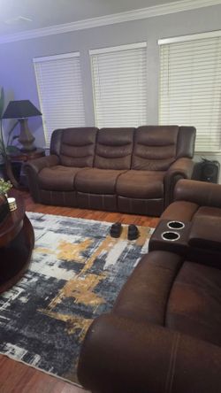 Couch with (4) recliners