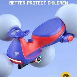 Pro Electric Wiggle Car with Pedal, Rechargeable Battery,  , Bluetooth, for Ages 3 and Up, 150 Lbs, Blue