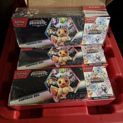 Brand New Pokemon Prismatic Evolutions Sam’s Club Bundle Surprise Box Booster Bundle