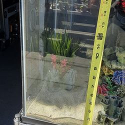 Fish Tank Used But Working Well Light Is Bright Blue