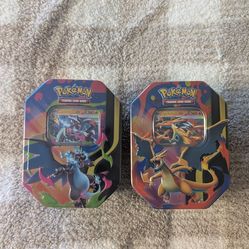 Pokemon Mega Charizard X and Mega Charizard Y Tin