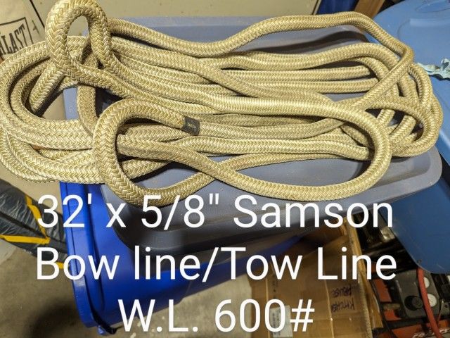 Samson Tow Line/Bow Line 32' Gold/White
