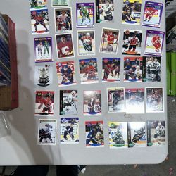 Thirty-two Hockey Trading Cards