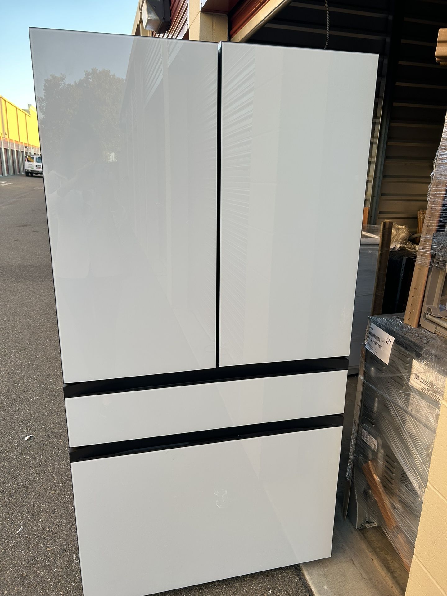 Beautiful Samsung Fridge With A Hidden Custom Water Dispenser