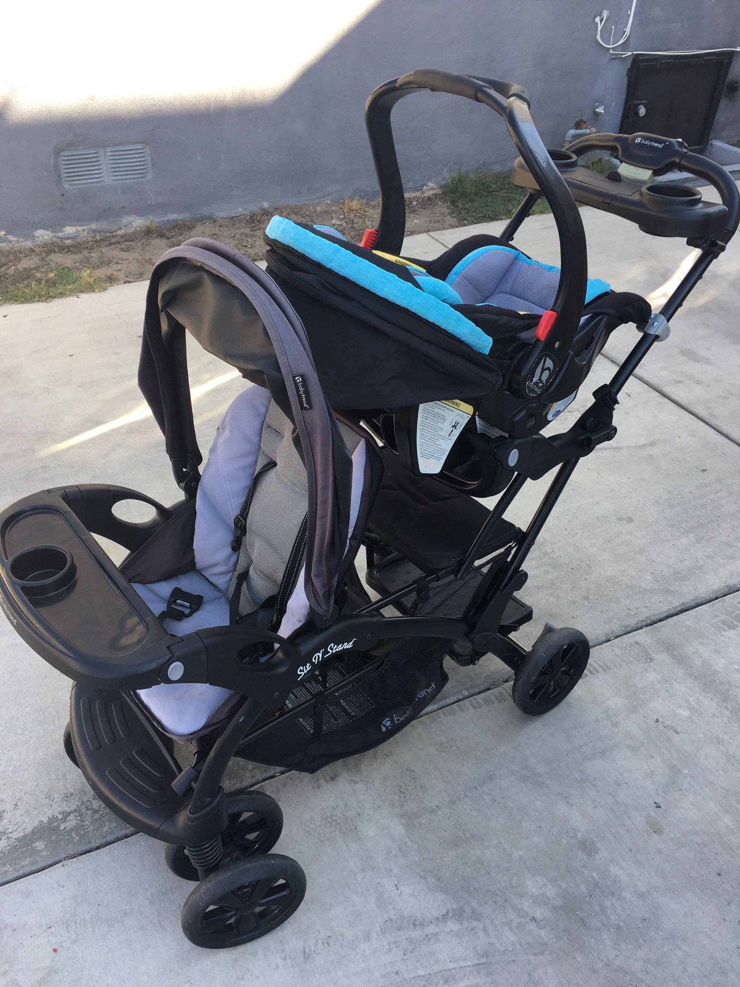 Double baby stroller
