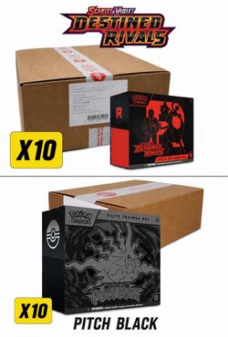 Pokémon Destined Rivals & Pitch Black ETB Sealed Cases
