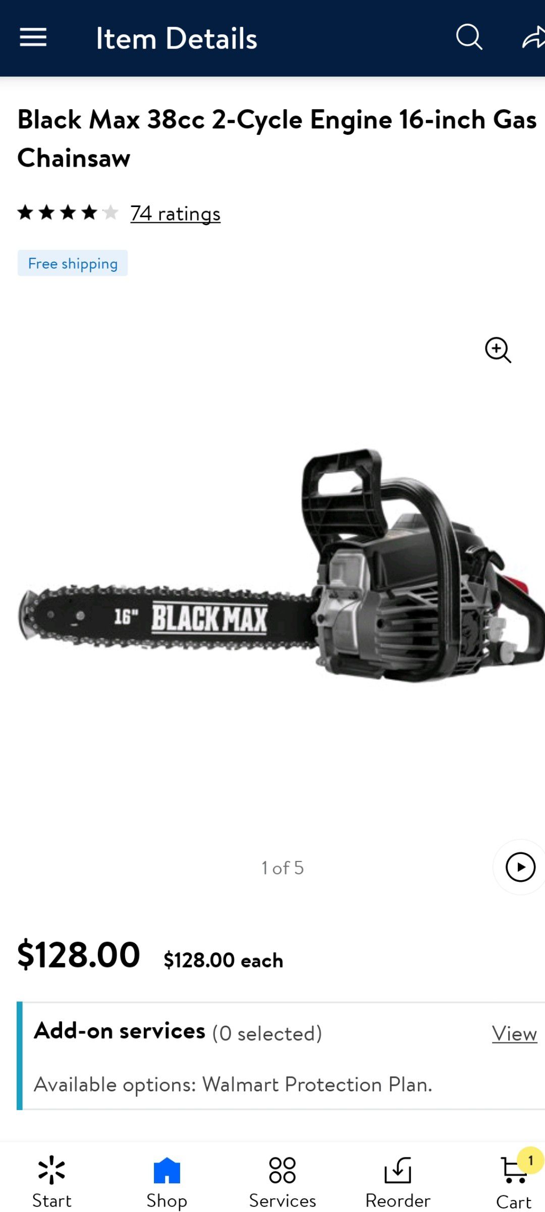 16" blackmax chainsaw