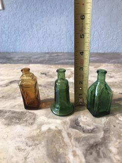 Vintage lot of 3 miniature bitter bottles