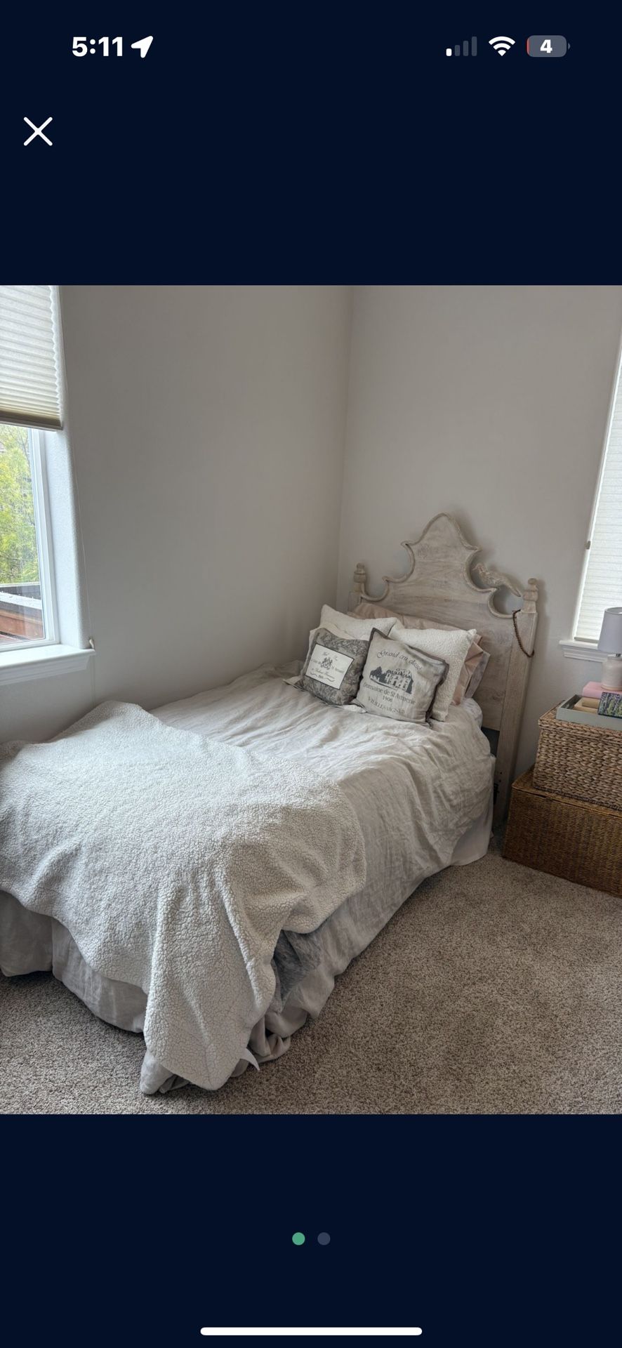 Classic Linen Duvet Twin Size Great Condition