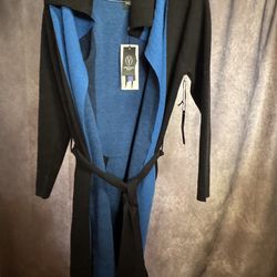 Vertigo Paris blue and black womans duster