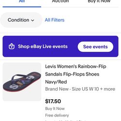 Women’s Levi’s Rainbow flip flops