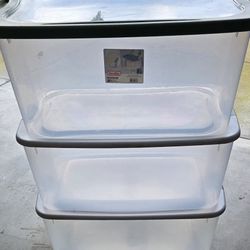 3 Storage Bins 120 Quarts No Cracks (PRICE IS FOR ALL 3)