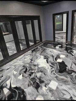 Metallic Epoxy Flooring – Custom Marble-Look Finish, Free Estimate
