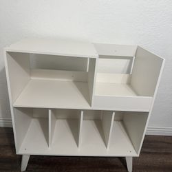 Record Player Holder White Shelf 