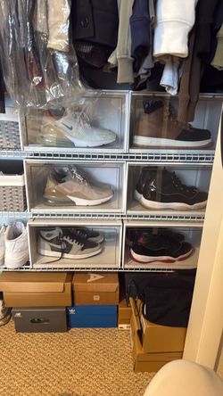6 clear plastic shoes cases