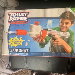 Toilet Paper Blasters Toy Gun  Skid Shot 30 Feet Shooting