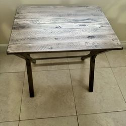Wood Side Table (Small Laptop Desk)