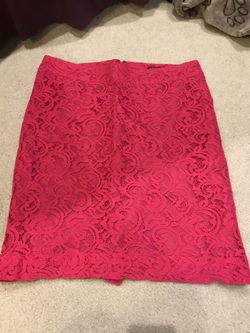Pink lace skirt ladies 6