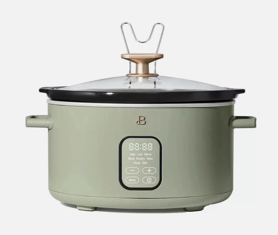 Beautiful Programmable 6-Quart Slow Cooker, White Icing by Drew Barrymore - NEW