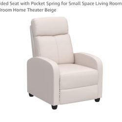 Yaheetech PU Leather Reclining Chair Single Sofa