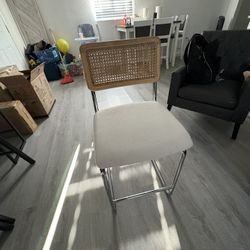 24inch Wooden Rattan Counter Stool