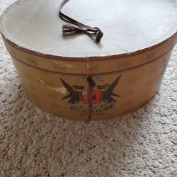 Vintage Hat Box With Tie
