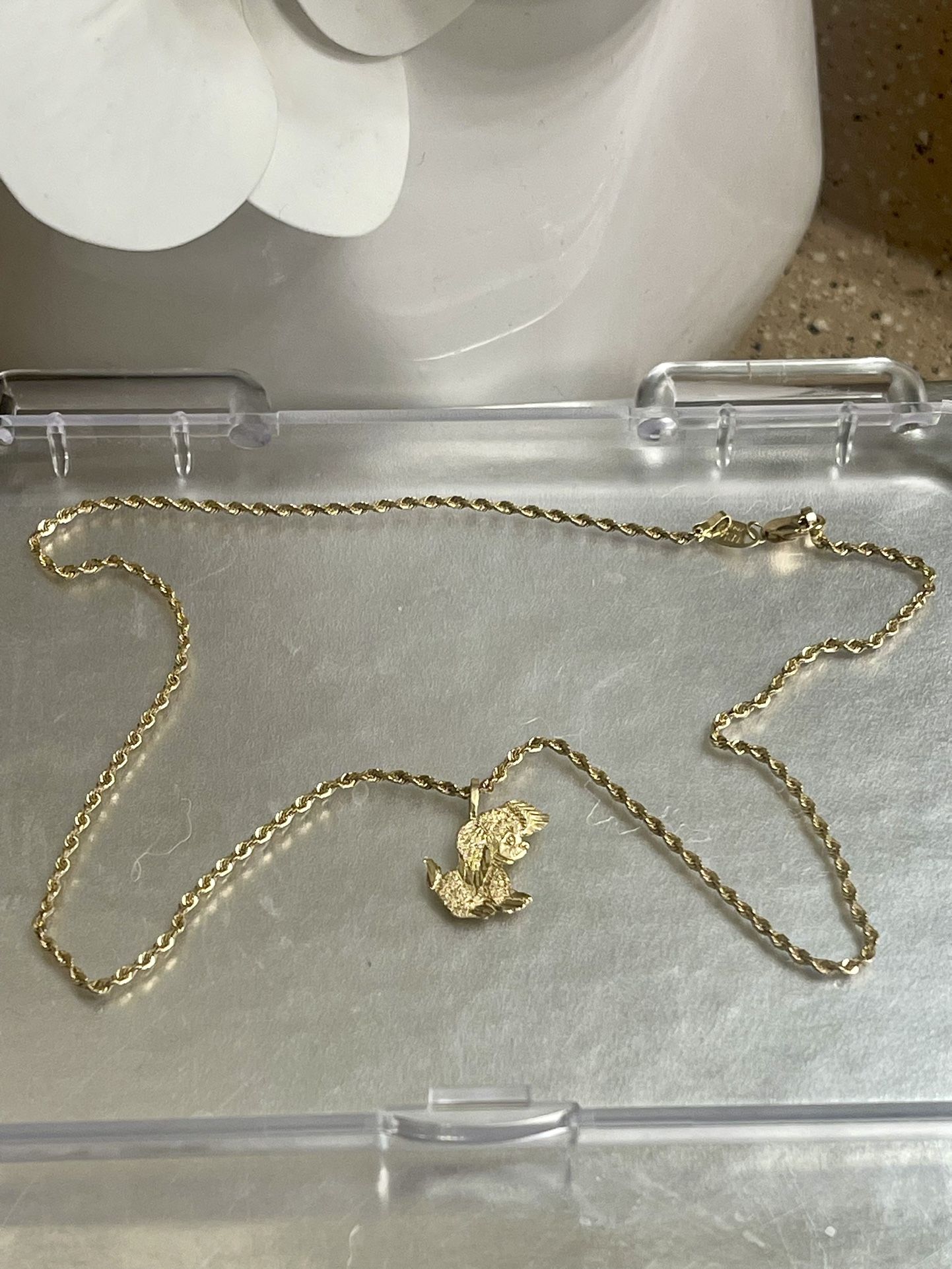 14k Oro Sólido Cadena Torsalito Ora Niño/a