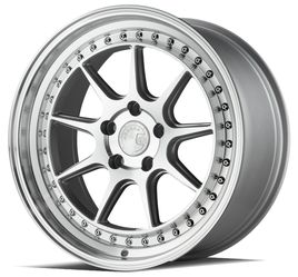 18x8.5 AodHan DS-X Silver w/Machined Face (DPF®) Wheels