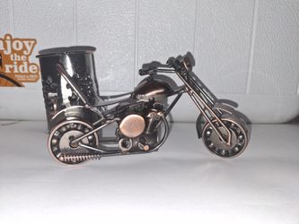 Metal Motorcycle Desk Sculpture