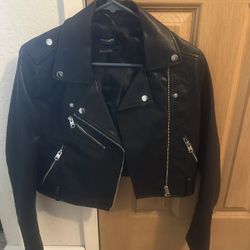 Woman’s Black Short Faux Jacket