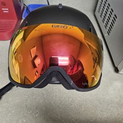 Giro Aria Spherical MIPS Ski Helmet/Snowboarding Helmet with Integrated Visor-Matte Black Size S