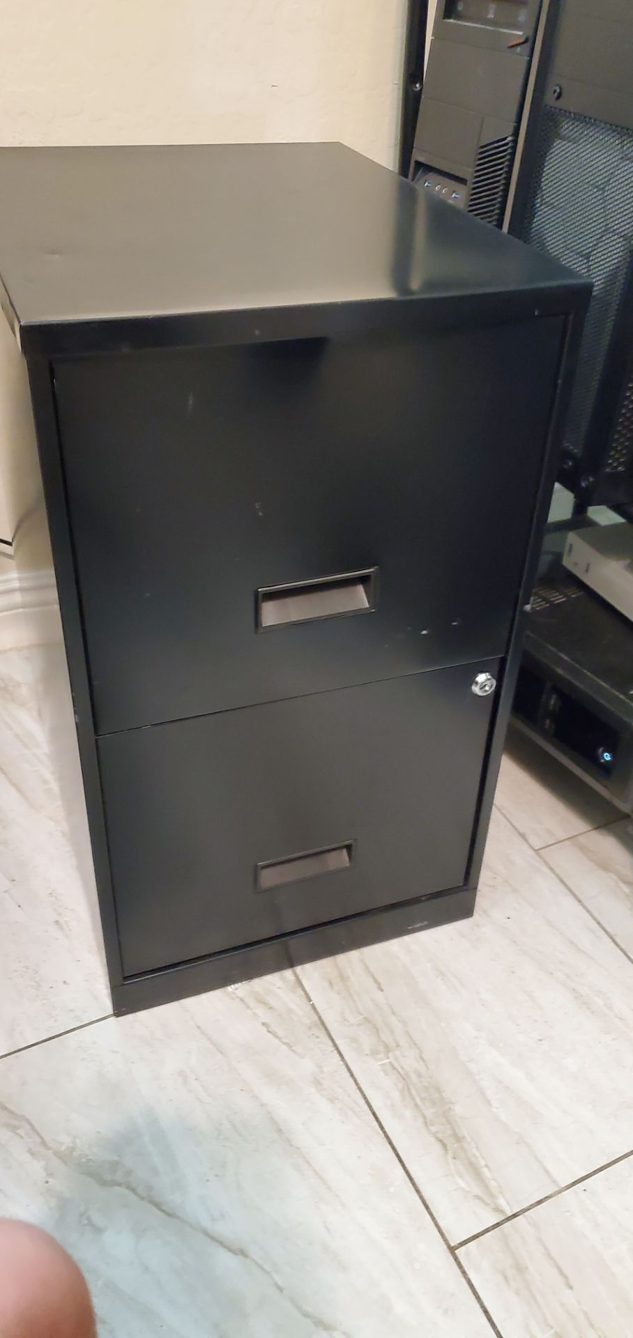 Metal File Cabinet, 2 Drawer, letter width