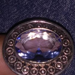 Sapphire Big .925 Ring. Real Stone. Hand Made. .real Sterling Silver. 