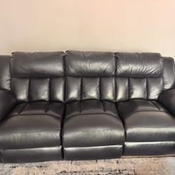 Electric Recliner Leather Sofa