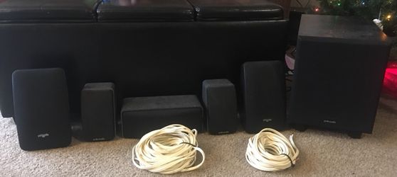 Polk Audio Surround Sound Speakers and Monster XP speaker wire ~ Reduced price