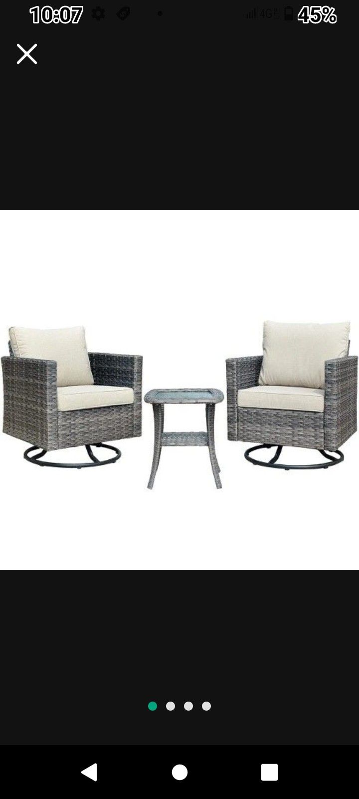 Three Piece Bistro Set Brand New Patio Chair Set Patio Outdoor Furniture Patio Chairs Patio Swivel Rocking Chairs Sillas Mesadoras New