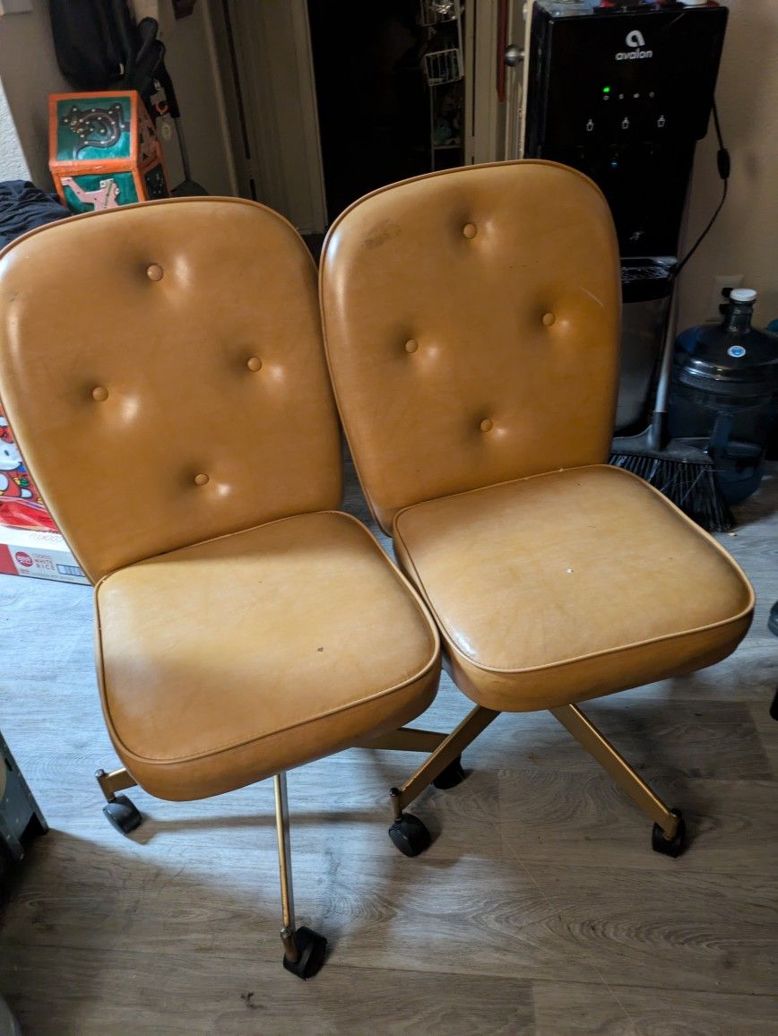 Vintage Synthetic Leather Chairs