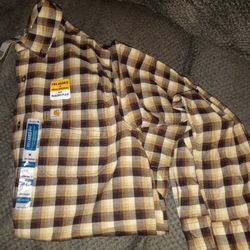 carhart flannel nwt sz med